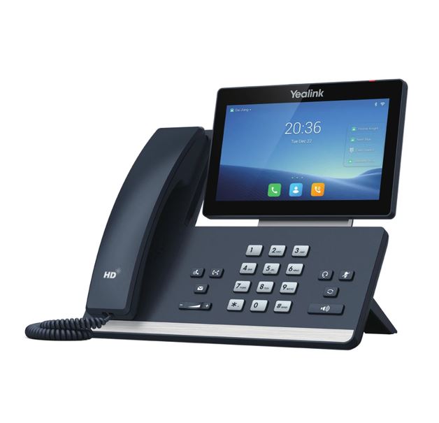 Yealink T58 W 16 Line Ip Hd Android Phone, 7' 1024 X 600 Colour Touch Screen, Hd Voice, Dual Gig Ports, Built In Bluetooth And Wi Fi, 2 X Usb 2.0 Port