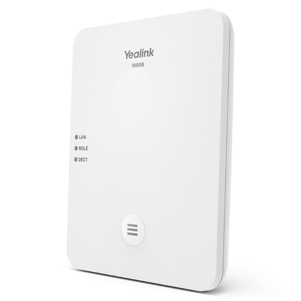 Yealink W80 B Wireless Dect Ip Multi Cell System Solution, Up To 100 Parallel Calls, Up To 100 Handsets, Up To 100 Sip Accounts, Support Po E & I Pv6 I
