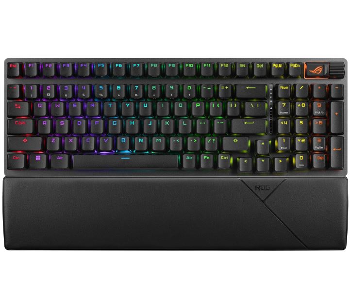 Asus Rog Strix Scope Ii 96 Wl Snow Switch Wireless Gaming Mechanical Keyboard, Tri Mode Connection, Streamer Hotkeys, Pbt Keycaps