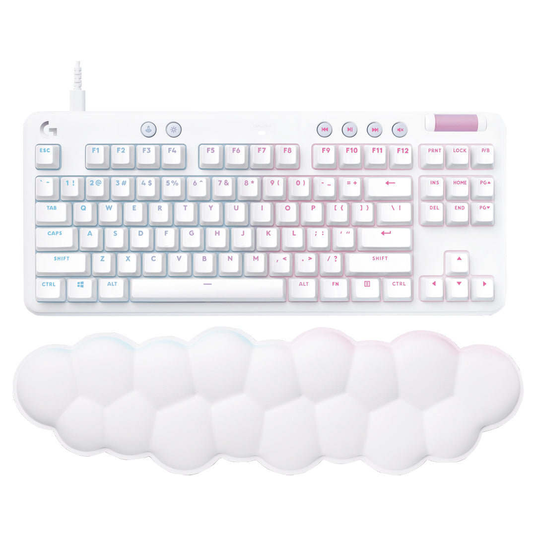 (Ls) Logitech G713 Wired Ten Keyless Mechanical Gaming Keyboard White Linear Switch Tkl