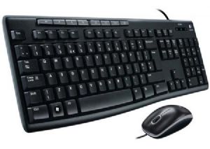 Logitech Mk200 Usb Media Keyboard And Mouse Combo 1000dpi Usb Full Size Keyboard, Thin Profile, Play/Pause, Volume, The Internet, E Mail