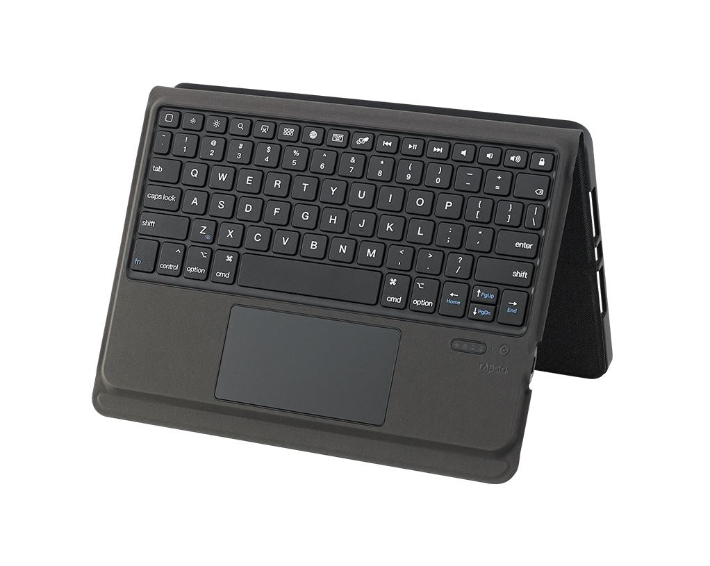 (Ls) Rapoo Xk300 Plus Bluetooth Keyboard For I Pad Pro 12.9' Shortcut Keys, Touch Gestures, Scissor Switches, Multimedia Keys, Rechargeable