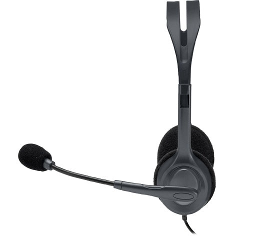 Logitech H111 Strereo Headset (Single 3.5mm Jack) Cable Length: 7.71 Ft (2.35 M) 2 Year Limited Hardware Warranty