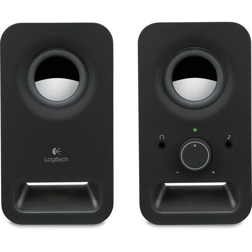 Logitech Z150 2.0 Stereo Speakers 6 W Compact Size Easily Access To Power & Volume Control Headphone & Auxiliary Jack For Tv Pc Smartphone Tablet