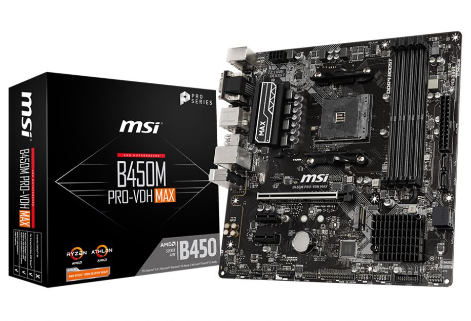 Msi B450 M Pro Vdh Max Amd M Atx Motherboard Am4 Ryzen 4x Ddr4 3x Pcie M.2 6x Usb3.2 8x Usb2.0 Dvi Vga Hdmi ~B450 M Pro Vdh Plus