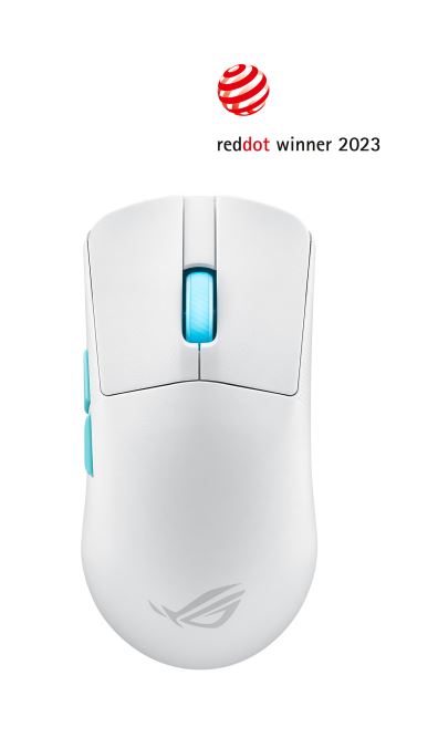 Asus Rog Harpe Ace Aim Lab Edition Wireless Gaming Mouse White, Pro Tested Ff, 54g, 36,000dpi, Aim Point Optical Sensor, Reddot Winner 2023