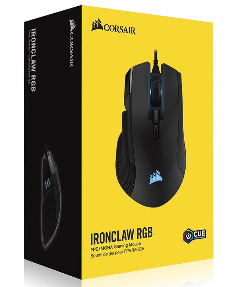 Corsair Ironclaw Rgb, Fps/Moba 18,000 Dpi Gaming Mouse