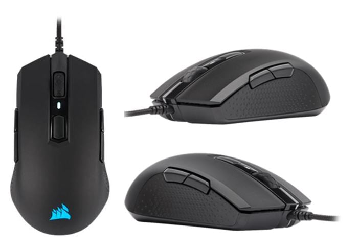 Corsair M55 Rgb Pro Ambidextrous Multi Grip Gaming Black Mouse, 200 12,400 Dpi, Icue Software. 2 Years Warranty