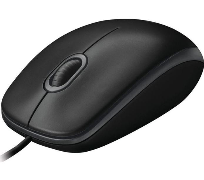 Logitech B100 Optical Usb Mouse 800dpi For Pc Laptop Mac Tux Full Size Comfort Smooth Mover 3yr Wty