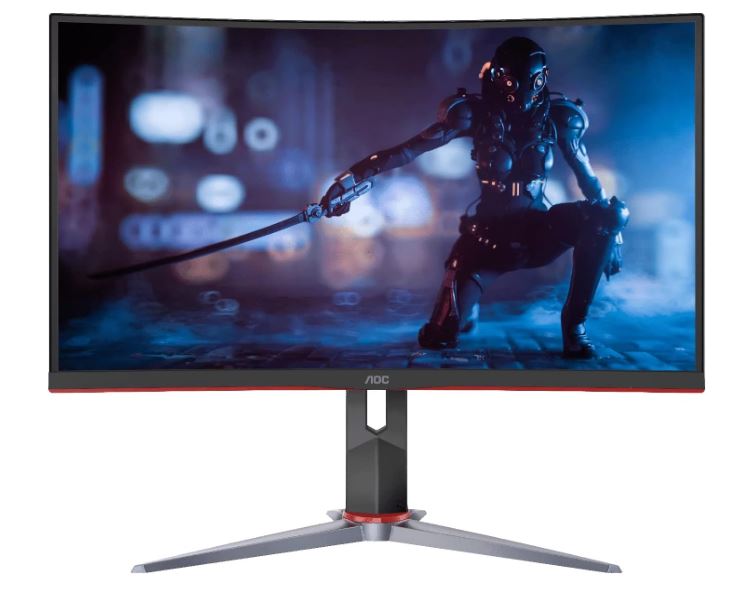 Aoc 27' Super Curved 1000 R, Qhd 2560 X 1440 165hz, Va, Free Sync Premium, 1ms, Hdr10, Dp, Hdmi, Has, Flicker Free, Low Blue, Vesa 100 Monitor (Ls)