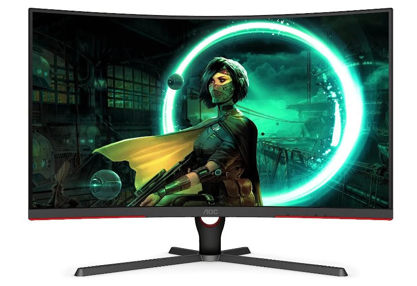 Aoc 31.5' Super Curved 1000 R Qhd (2560 X 1440, Free Sync,1ms, 165 Hz, Hdr Ready, Va, 250nits, 2 H1 Dp Earphone, Normal Stand, Vesa 100 X100mm (Ls)