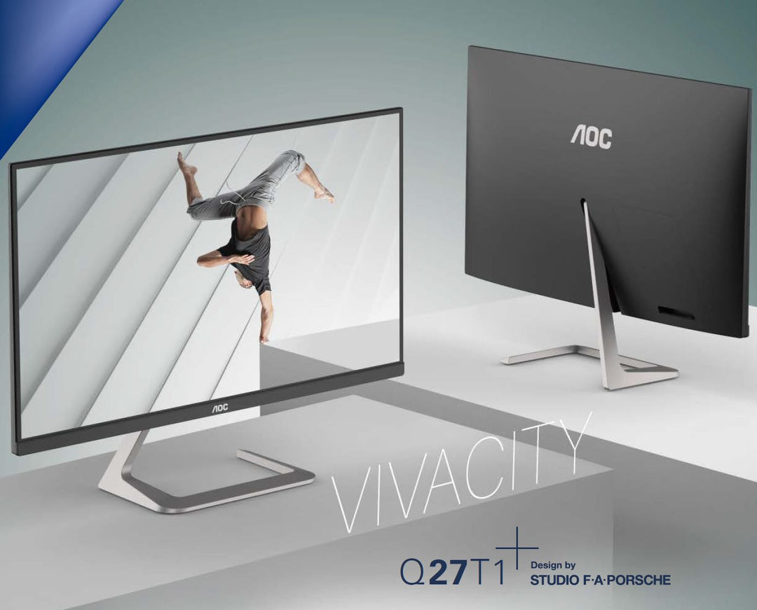 Aoc 27' Qhd 2560 X 1440, 4ms, Ips, Fast 75 Hz, Adaptive Sync, Zero Edge (Edge M), Dp, Hdmi, Design By Studio F.A. Porsche (Ls)