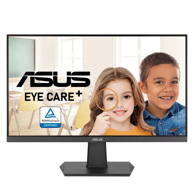 Asus Va24 Ehf 23.8' Eye Care Gaming Monitor Ips, Full Hd, Frameless, 100 Hz, Adaptive Sync, 1ms Mprt, Hdmi, Low Blue Light, Flicker Free, Wall Mountable