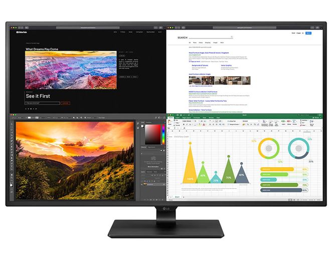 Lg 43' Ips 4 K 3840 X 2160, 5ms 60 Hz Uhd Ips Usb C Hdr 10, Vesa 100x100 Hdmi,Dp, 60w Charger. Professional Multimedia Monitor (Ls)