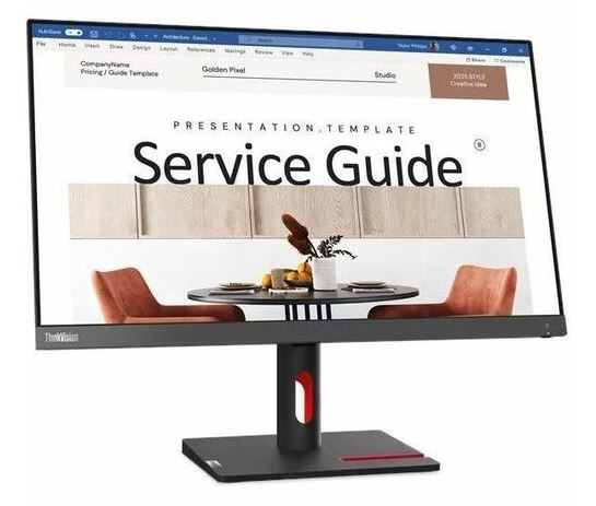 Lenovo Think Vision S24 I 30 23.8'/24' 100 Hz Free Sync Fhd Monitor 1920x1080 4ms 16:9 Va Hdmi Vga Audio Out Tilt Adjustment Vesa 3 Yr Wty ~62 Aekar2 Au