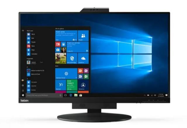 Lenovo Think Centre Tiny In One 27' 60 Hz Qhd Monitor 2560x1440 16:9 14ms Height Adjust Tilt Swivel Pivot Hdmi Dp Usb3.1 Webcam Mic Vesa Black 3 Yr