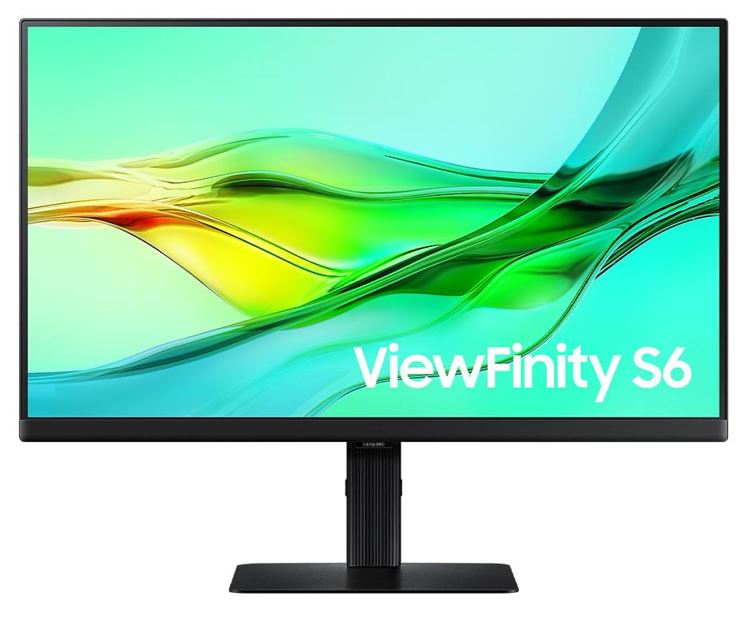 Samsung S6 View Finity 23.8'/24' 100 Hz Qhd Ips Monitor 2 K 2560x1440 16:9 5ms Height Adjust Tilt Swivel Pivot 2x Dp1.4 Hdmi Usb Lan Hdr10 Vesa