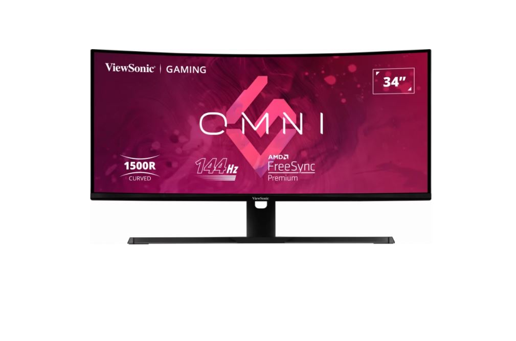 View Sonic 34' Curved 3440x1440, 180 Hz 1ms 1500 R, Hdr10, Adaptive Sync, 2x Hdmi, 2x Dp, Speaker, Vesa 100, Vx3418 2 Kpc Office Gaming Ultra Wide Monitor