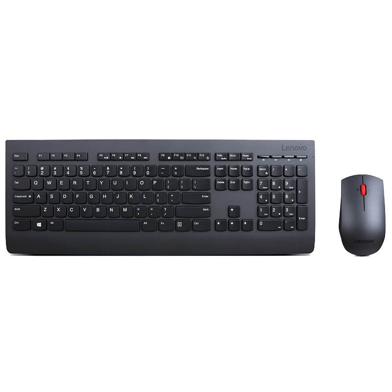 Lenovo Professional Wireless Keyboard & Mouse Combo Stylish Full Size Slim 3 Zone With Number Pad Quier Premium Ergonomic (Us English)