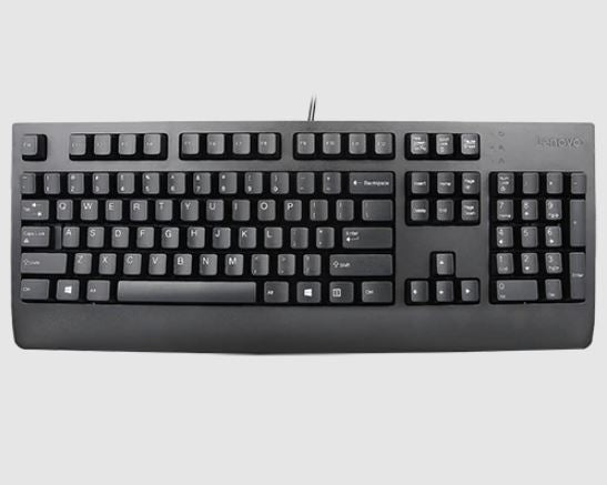 Lenovo Preferred Pro Ii Usb Keyboard Black 3 Zone Layout Plunger Domed Switch Keys Adjustable Tilt Legs Us English