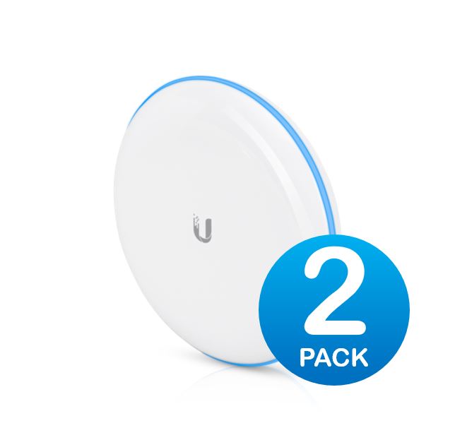 Ubiquiti Uni Fi Building To Building Bridge 60 G Hz 1.7 Gbps Link Complete Pt P Link, Built In Led Alignment Indicators, Sold As 2 Pack, 2 Yr Warr