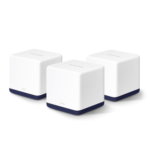 Mercusys Halo H50 G(3 Pack) Ac1900 Whole Home Mesh Wi Fi System, 500m², 1300 Mbps/600 Mbps, 3x Gigabit Port Per Unit, Qo S, Router, Access Point