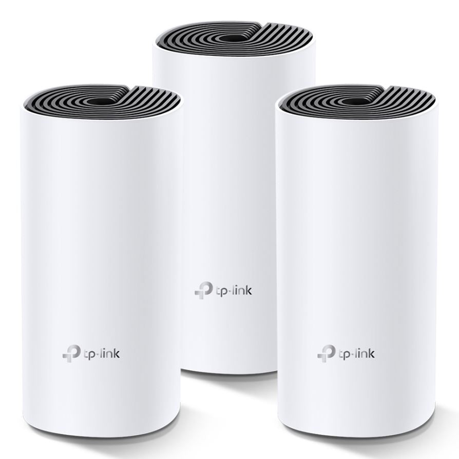 Tp Link Deco M4 (3 Pack) Ac1200 Whole Home Mesh Wi Fi System. ~370sqm Coverage, Up To 100 Devices, Parental Control