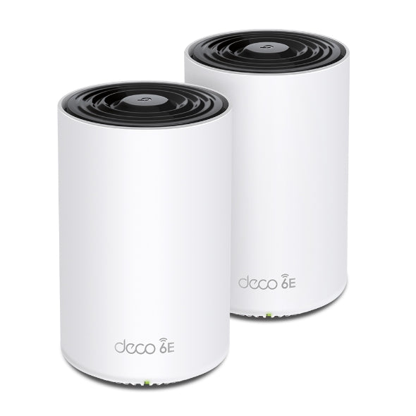 Tp Link Deco Xe75 Pro(2 Pack)) Axe5400 Tri Band Mesh Wi Fi 6 E System, 574 Mbps At 2.4 G Hz + 2402 Mbps At 5 G Hz + 2402 Mbps At 6 G Hz