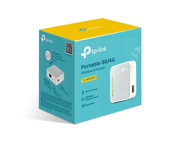 Tp Link Tl Mr3020 Portable 3 G/4 G Wireless N Router 2.4 G Hz (150 Mbps) 802.11bgn 1x100 Mbps Wan/Lan 1x Usb 1xmini Usb Internal Antennas ~Tl Mr3220