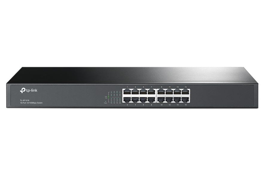 Tp Link Tl Sf1016 16 Port 10/100 Mbps Rackmount Switch Mac Mdi/Mdix Steel Case