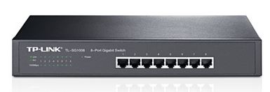Tp Link Tl Sg1008 8 Port Gigabit Unmanaged Switch 13' Desktop Rackmountable Steel Case Fanless Supports Mac Address 802.1p/Dscp Qo S
