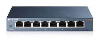 Tp Link Tl Sg108 8 Port Gigabit Desktop Switch Steel Case Fanless 11.9 Mpps Support 802.1p/Dscp Qo S1 And Igmp Snooping Plug & Play