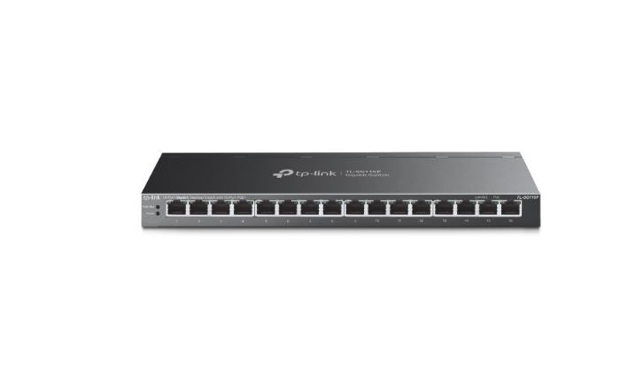 Tp Link Tl Sg116 P 16 Port Gigabit Desktop Switch With 16 Port Po E+, Up To 250 M