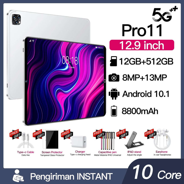Android smart tablet Pro11 12.9 inch support WiFi Bluetooth (hot model)