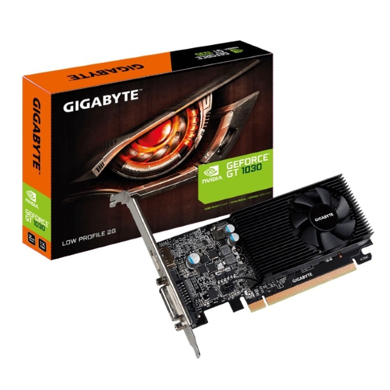 Gigabyte N Vidia Ge Force Gt 1030 2 Gb Ddr5 Fan Pc Ie Graphic Card 4 K@60 Hz Hdmi Dvi 2x Displays Low Profile 1506/1468 M Hz Vcg N1030 Sl 2 Gl Gv N1030 Sl 2 Gl