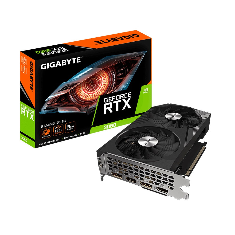 Gigabyte N Vidia Ge Force Rtx 3060 Gaming Oc 8 G 2.0 Gddr6 Video Card, 1807 M Hz Pci E 4.0, 2x Dp 1.4a, 2x Hdmi 2.1