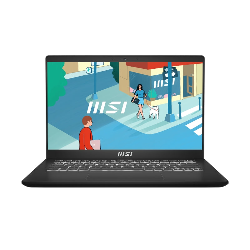 MSI MODERN 14 C13M-471AU, 14" FHD Screen, Intel i5-1355U, 16GB DDR4 RAM, 1TB NVMe SSD, Wireless AX+Bluetooth, Windows 11 Home, Classic Black, 1 Year Warranty