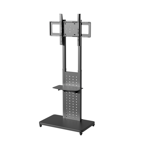 32"-65" Floor TV Stand Wheeled TV Mount Bracket Rotate for Vertically Horizontally Support