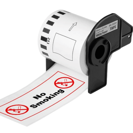 Brother Dk 22251 Consumer Paper Roll Paper Roll 62 Mm X 15.24 M (With Black/Red Print)