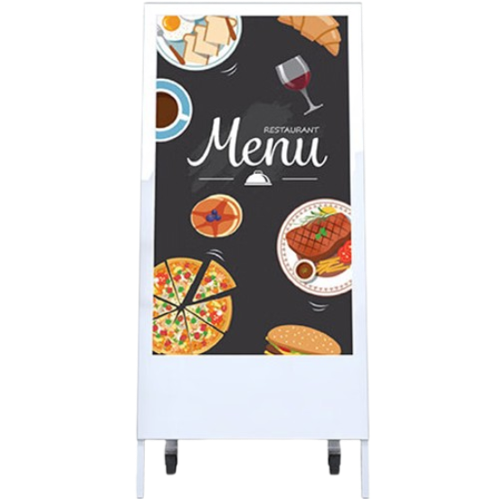 Mitsumaru 43" Mobile A-Frame Digital Signage | Indoor Advertising Display