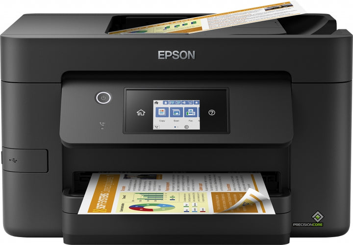 Epson WF-3825 WorkForce Pro Inkjet MFP | Print Copy Scan Fax | 21ppm | Wi-Fi | Ethernet | 1yr Warranty | C11CJ07502