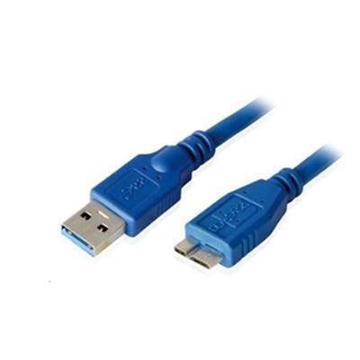 A blue USB3.0 A-Male to Micro-USB B-Male cable, 1 meter in length.