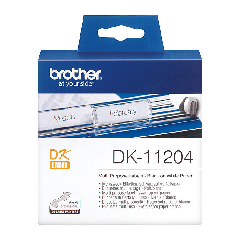 Brother DK11204 White Multi-Purpose Label Roll