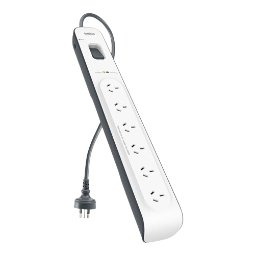Belkin Surge Master Bsv603 6 Outlet Surge Protection Strip With 2 M Power Cord, Protects Against Spikes And Fluctuations, Cew $30,000, 2 Years Warranty