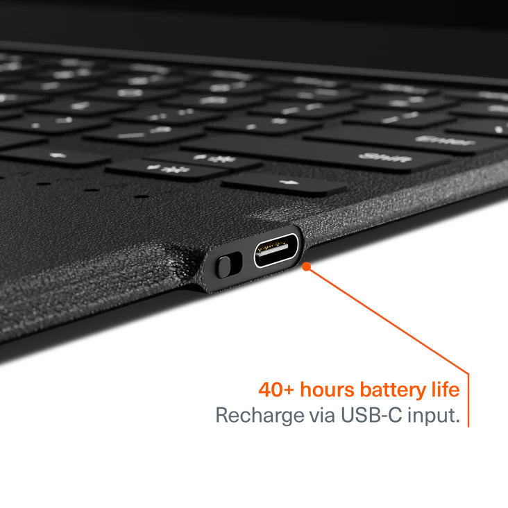  Cygnett Magnetic Keyboard Case for Microsoft Surface Pro 8/9/10/11 in a sleek upright position with keyboard.