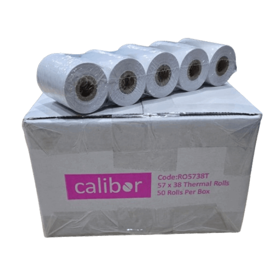 Calibor Thermal Paper 57MM X 38MM 50 ROLLS/BOX