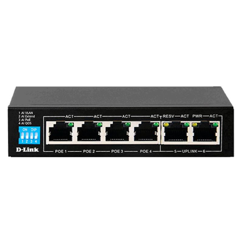 D-Link DES-F1006P-E | 6-Port PoE Switch