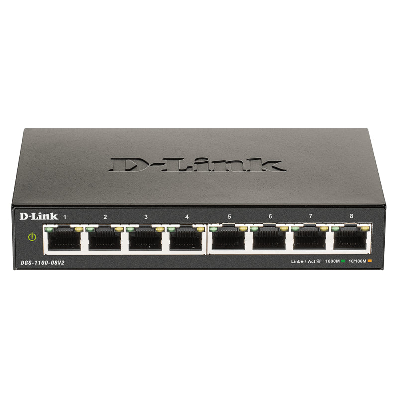 D-Link DGS-1100-08V2 | 8-Port Gigabit Smart Managed Switch