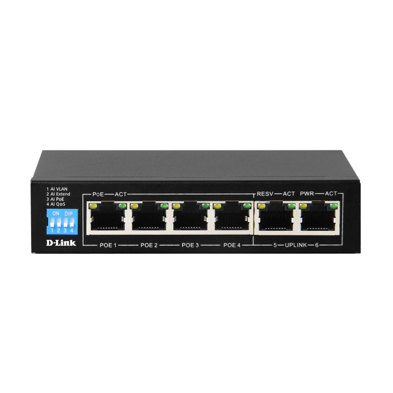 D-Link DGS-F1006P-E | 6-Port Gigabit PoE Switch