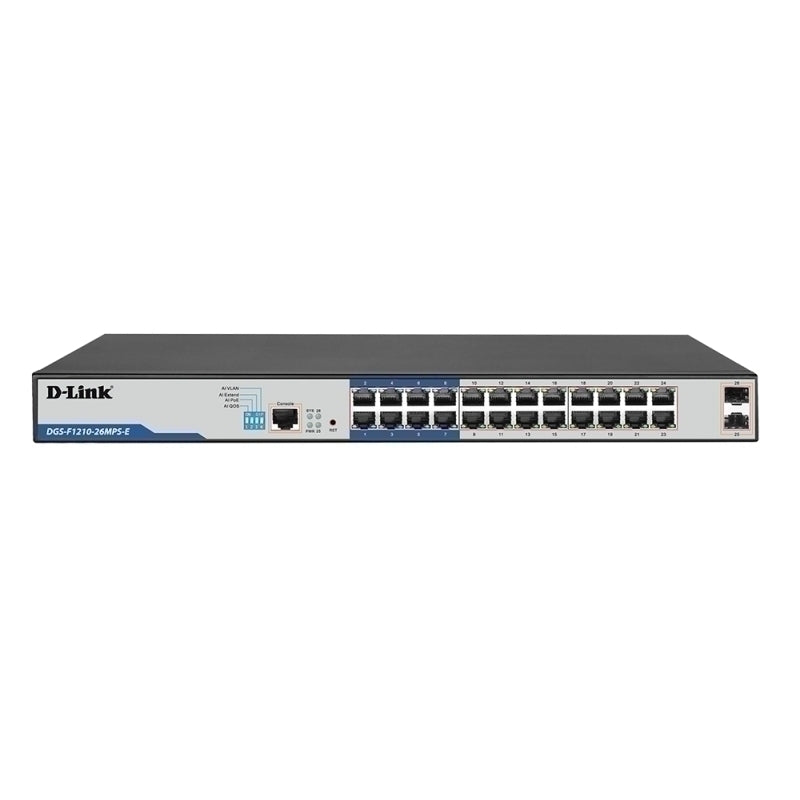 D-Link DGS-F1210-26MPS-E | 26-Port Gigabit Smart Managed PoE+ Switch